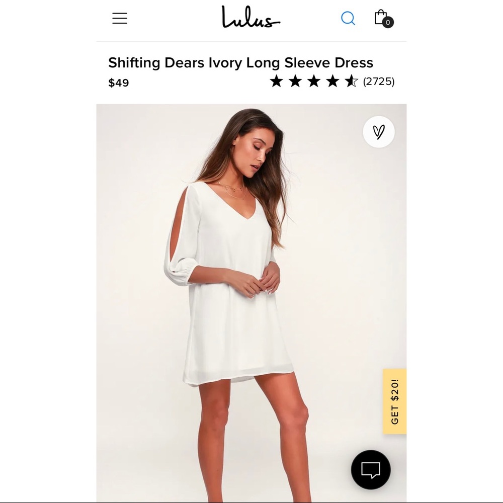 Lulus Shifting Dears Long Sleeve Dress